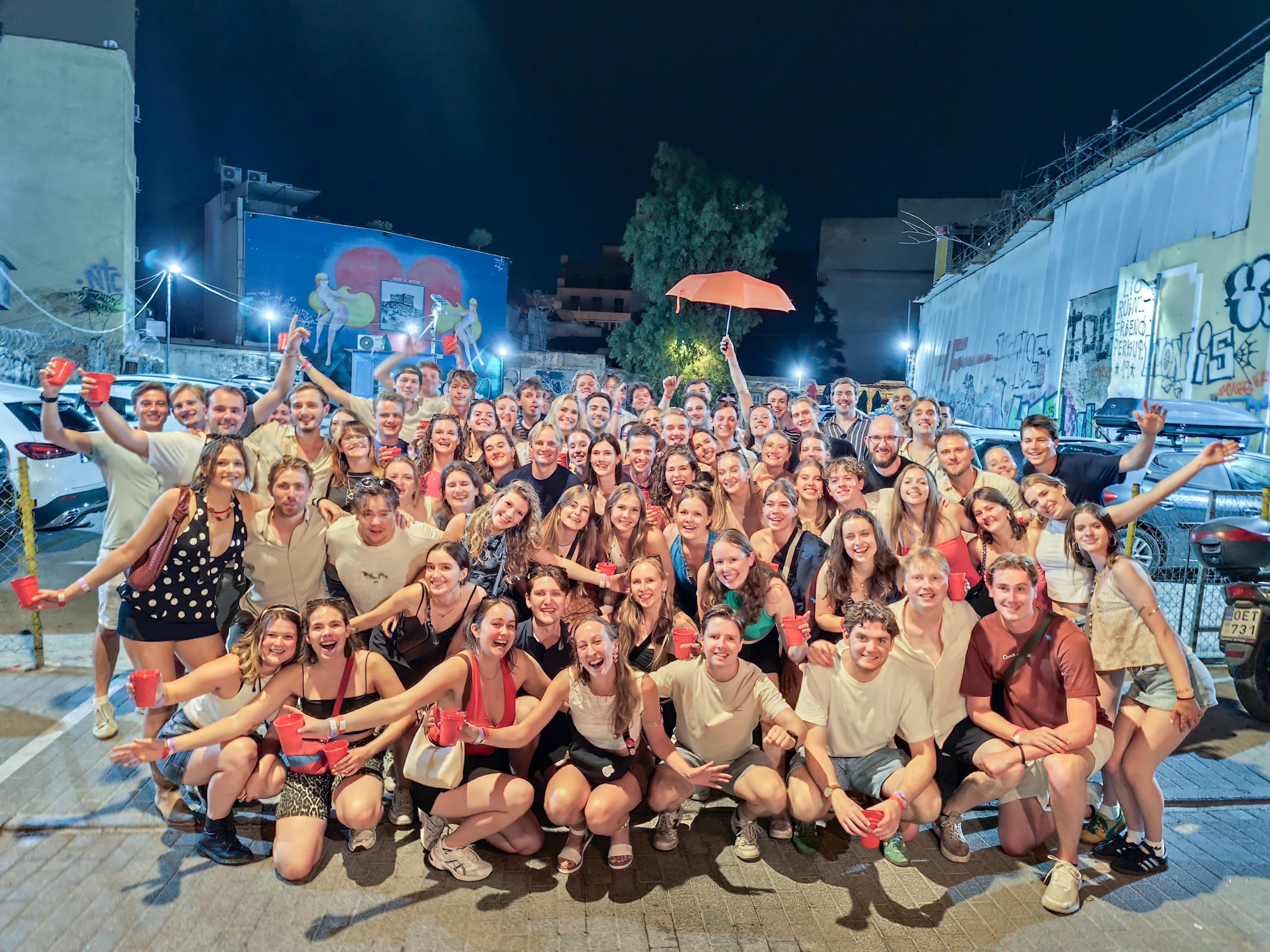 Athens Student Group Pub Crawl - Real students enjoying the experience