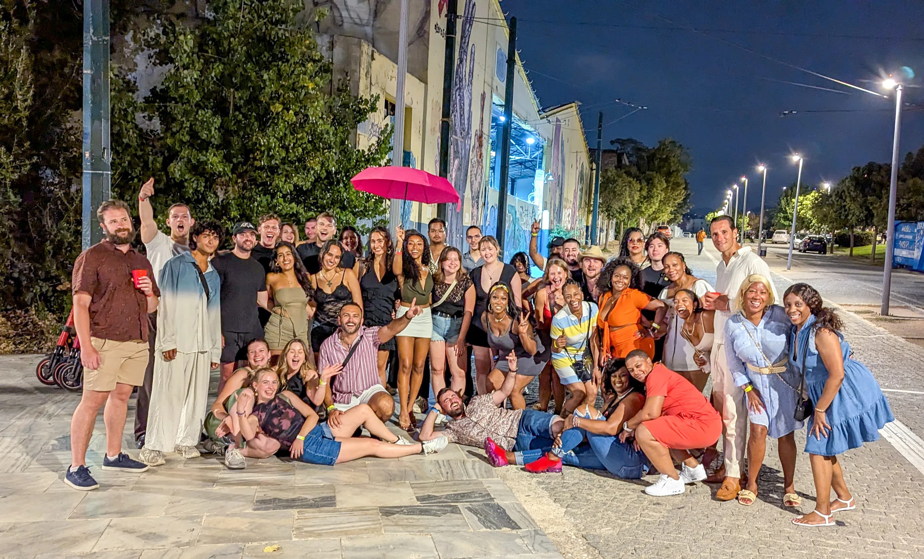 International travelers socializing during exclusive venues athens bar crawl at premium Athens bar crawl in Athens